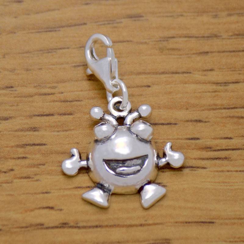 Wunderbare Nette Solide 925 Sterling Silber Schöne Crazy Frog Anhänger Charm Für Armband Erstaunliche Handmade Handgefertigte Design von AmphoraJewelry