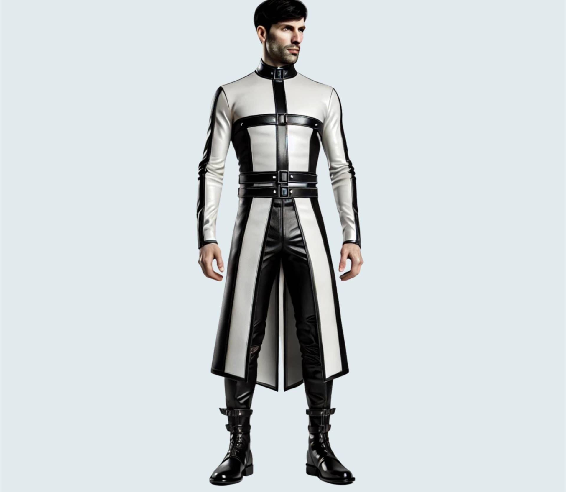 Genuine Leather Medieval Gothic Coat Handmade Mens Coat von AmpleFusion