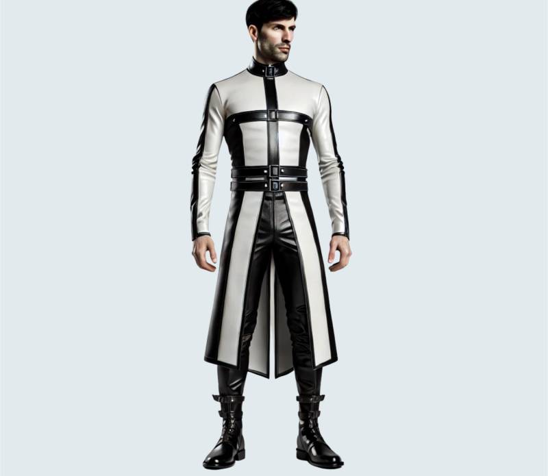 Genuine Leather Medieval Gothic Coat Handmade Mens Coat von AmpleFusion