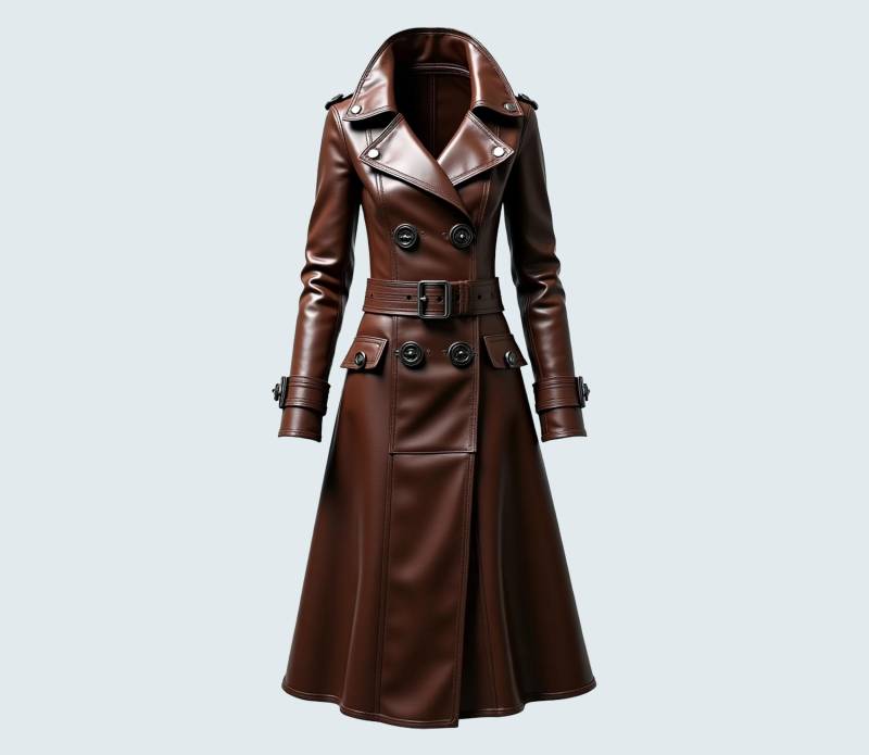 Genuine Leather Stylish Pure Brown Women Long Coat - Cowhide Latest Design Halloween Costume Womens Party Wear Gift For Her Genuine Leather Stylish Pure Brown Women Long Coat - Cowhide Latest Design Halloween Costume Womens Party Wear Gift For Her von AmpleFusion