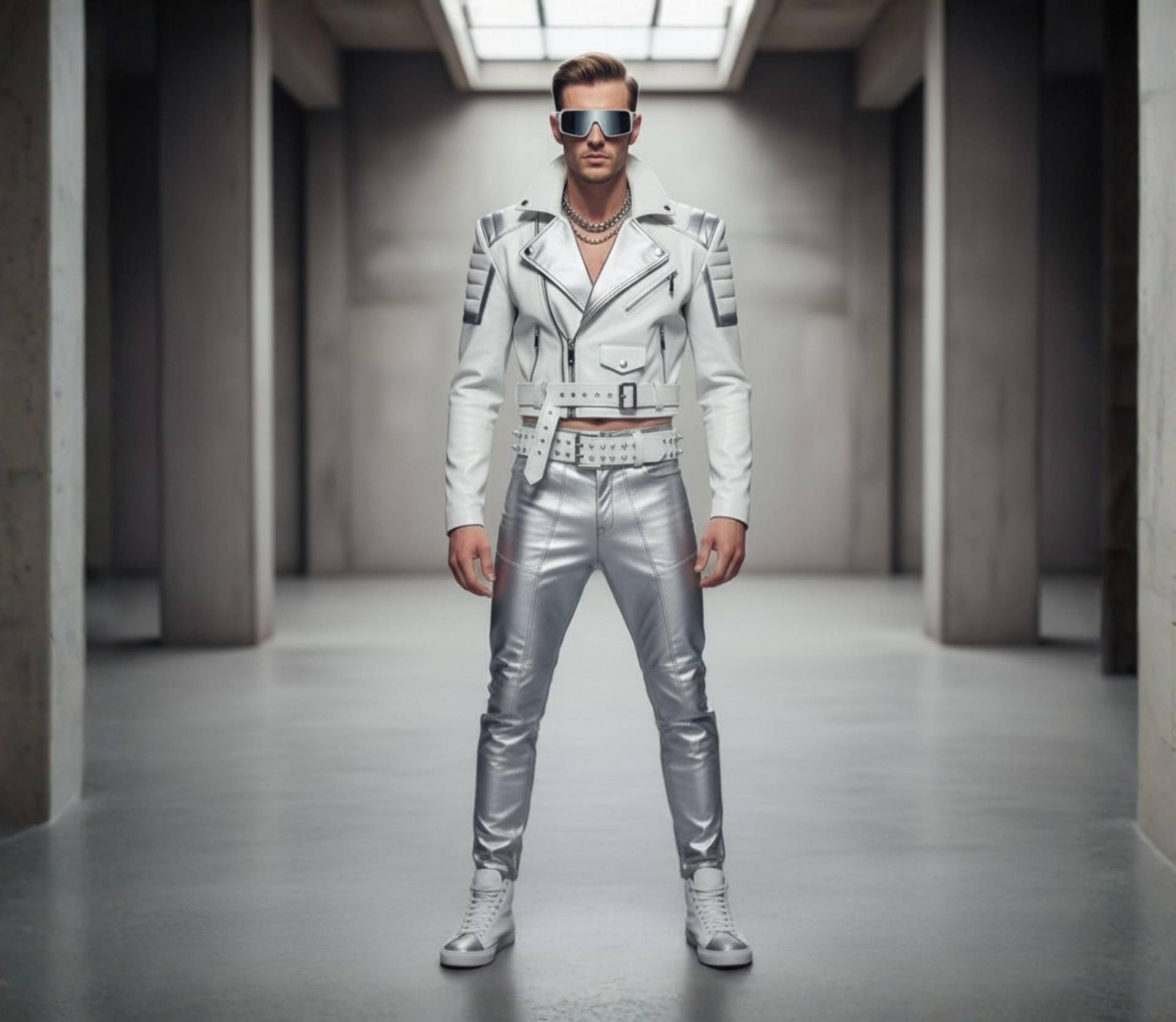 Handmade Mens Leather Party Wear Outfit Genuine Wedding Outfit von AmpleFusion