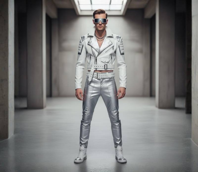 Handmade Mens Leather Party Wear Outfit Genuine Wedding Outfit von AmpleFusion