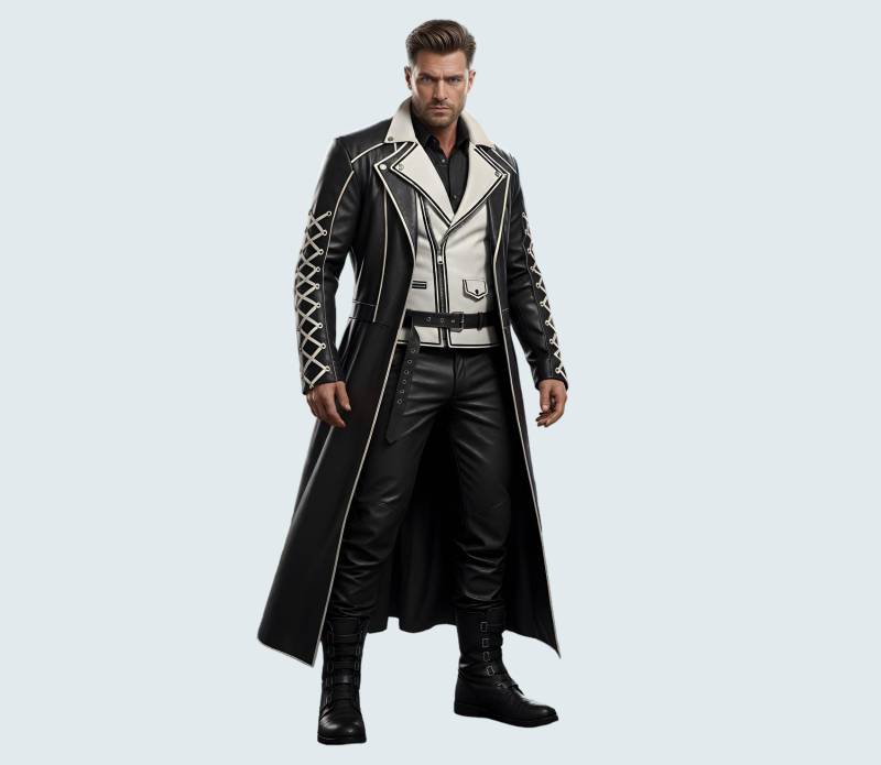 Mens Leather Dark Fantasy Costume Handmade Tactical Cosplay Outfit von AmpleFusion