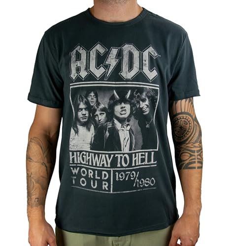 Ac/Dc Highway to Hell Poster Amplified Vintage XL Charcoal von Amplified