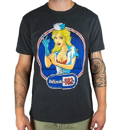 Amplified - Blink 182 Enema of The State T-Shirt Herren, Charcoal, S von Amplified