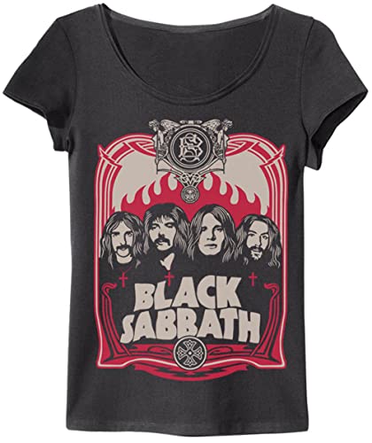 Amplified Damen Black Sabbath T-Shirt, Grau (Anthrazit), Größe 40 (Hersteller Größe:XL) von Amplified