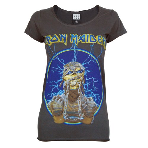 Amplified Damen Iron Maiden Mummy T-Shirt Charcoal, Grau (Charcoal), XS von Amplified