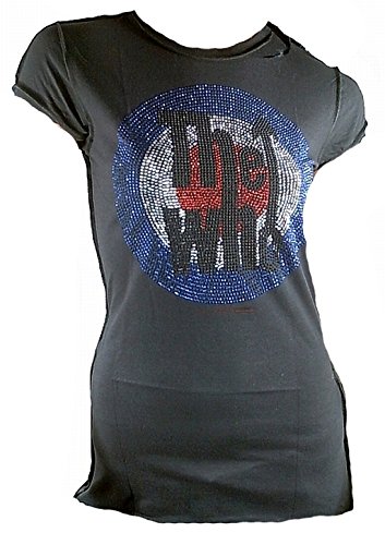Amplified Damen T-Shirt Grau Official The Who Strass Target Vintage S 36/38 von Amplified