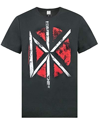 Amplified Dead Kennedys Distressed Logo Mens Charcoal Short Sleeved T-Shirt von Amplified