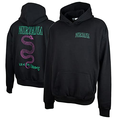 Amplified Double Sided Oversized Hoodie - Nirvana - Serve The Servants, schwarz, XL von Amplified