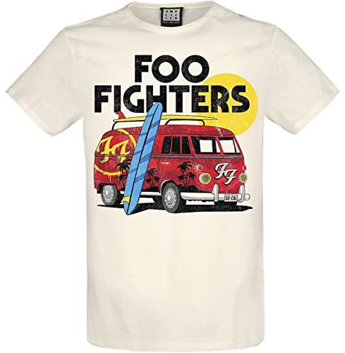 Foo Fighters Amplified Unisex T-Shirt, Camper Van, altweiß, XXL von Amplified