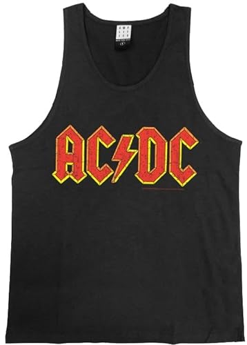 Amplified Herren ACDC Logo Sport T-Shirt, Grau (Anthrazit), S von Amplified