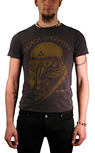 Amplified Herren Black Sabbath Tour 78 T-Shirt, Grau (Charcoal), (Herstellergröße: XX-Large) von Amplified