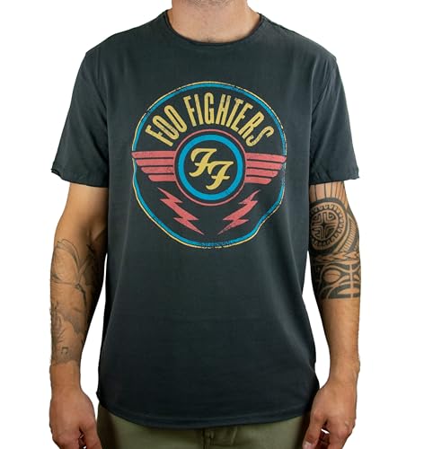 Amplified Herren FOO Fighters-ff Air T-Shirt, Grau (Charcoal Cc), XS von Amplified