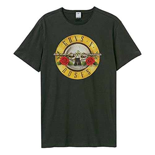 Amplified Herren Guns N Roses Drum T-Shirt, Grau (Charcoal Cc), XS von Amplified