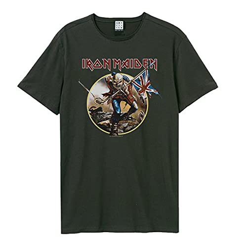 Amplified Herren Iron Maiden - Trooper T-Shirt, Grau (Charcoal Cc), XS von Amplified