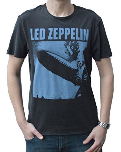 Amplified Herren Led Zeppelin-Blimp Square T-Shirt, Grau (Charcoal Cc), M von Amplified