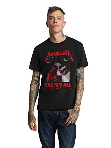 Amplified Herren Metallica-Kill Em All T-Shirt, Grey (Charcoal Cc), S von Amplified