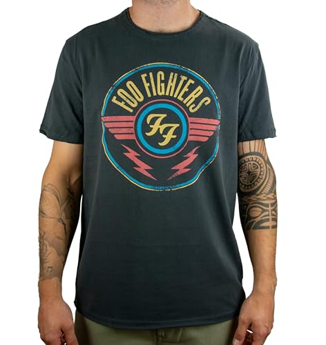 Amplified Herren FOO Fighters-ff Air T-Shirt, Grau (Charcoal Cc), S von Amplified