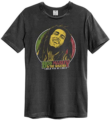 AMPLIFIED Herren Shirt BOB Marley Will You BE Loved dunkelgrau/gelb/hellgrün/rot XXL von Amplified