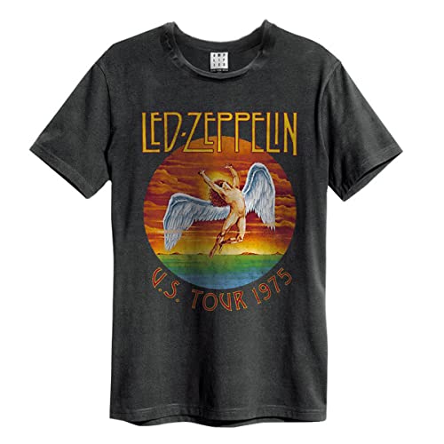Amplified Herren Shirt LED Zeppelin Tour 75 dunkelgrau M von Amplified