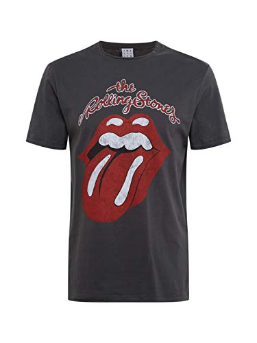 Amplified Herren Shirt Rolling Stones Vintage Tongue dunkelgrau XL von Amplified