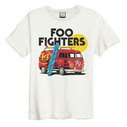 Amplified Unisex T-Shirt, FOO Fighters - Camper Van, altweiß, XS von Amplified