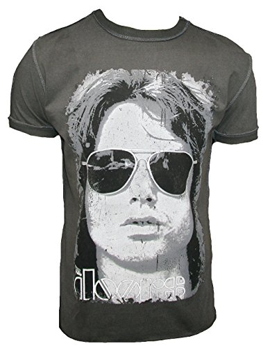 Amplified Herren T-Shirt Grau Anthrazit Official The Doors Jimi Morrison Rock Star Vintage XL 54 von Amplified