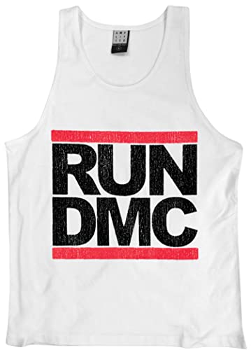 Amplified Herren Tank Top (Run DMC Logo, White, M) von Amplified