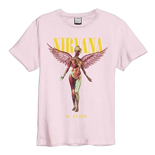 Amplified In Utero Kurzshirt Nirvana Damen, Rosa, Small von Amplified