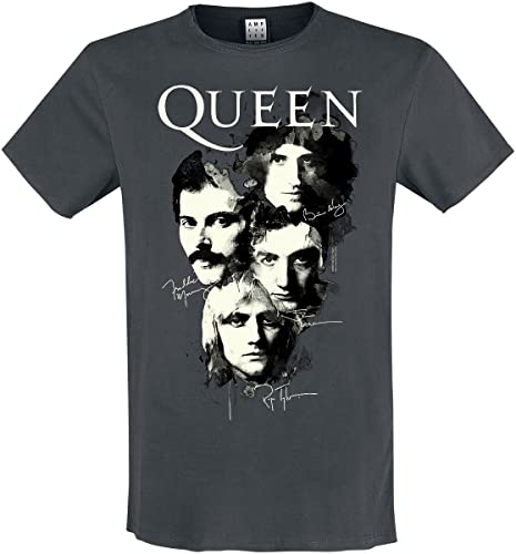 Amplified Queen Collection - Autographs Männer T-Shirt Charcoal L von Amplified