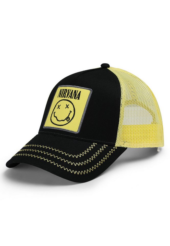 Amplified Trucker Cap Amplified Trucker Cap NIRVANA Schwarz Gelb von Amplified