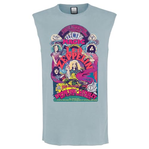 Amplified Led Zeppelin Tanktop, Unisex, für Erwachsene, ärmellos, Strange Blue, L von Amplified