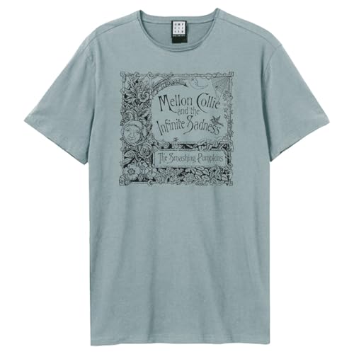 Amplified Mellon Collie and The Infinite Sadness The Smashing Pumpkins Unisex-Erwachsene T-Shirt, Strange Blue, XL von Amplified