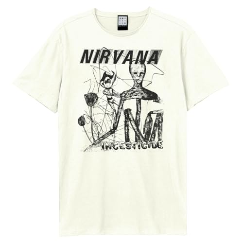 Amplified Unisex Erwachsene Photocopy Incesticide Nirvana T-Shirt, Weiss/opulenter Garten, XX-Large von Amplified