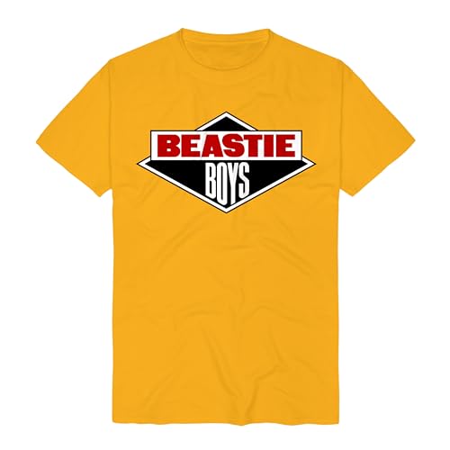 Beastie Boys Logo Gold T-Shirt (DE/NL/SE/PL, Alphanumerisch, L, Regular, Regular, Gold) von Amplified