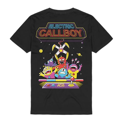 Electric Callboy Let´s Play T-Shirt (DE/NL/SE/PL, Alphanumerisch, L, Regular, Regular, Black) von Amplified