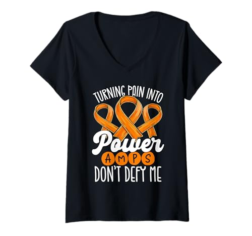 Damen Amps Bewusstseins-Design: Schmerz In Kraft Verwandeln, T-Shirt mit V-Ausschnitt von Amps Bewusstseinsbekleidung