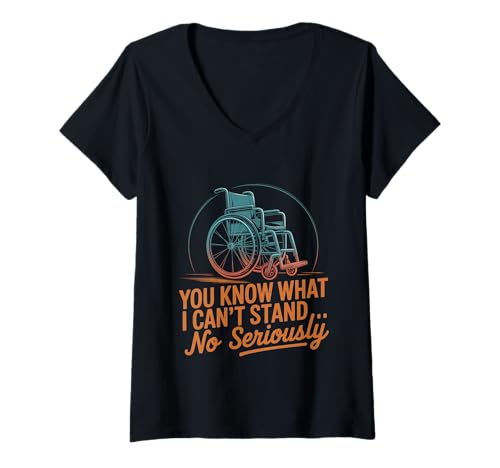 Damen You Know What I Can't Stand No Seriously Amputierte -- T-Shirt mit V-Ausschnitt Damen You Know What I Can't Stand No Seriously Amputierte -- T-Shirt mit V-Ausschnitt von Amputation Comedy Humor