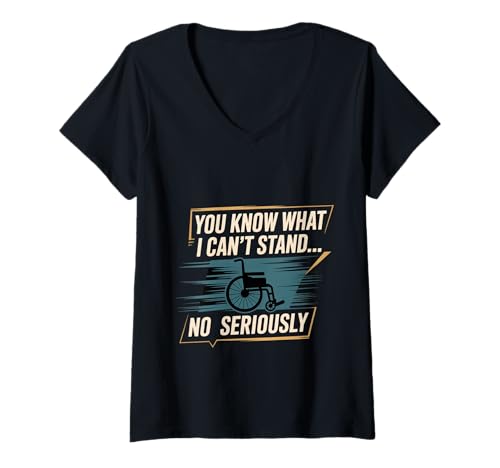 Damen You Know What I Can't Stand No Seriously Amputierte - T-Shirt mit V-Ausschnitt Damen You Know What I Can't Stand No Seriously Amputierte - T-Shirt mit V-Ausschnitt von Amputation Comedy Humor