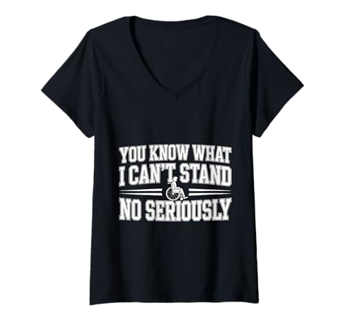 Damen You Know What I Can't Stand No Seriously Amputierte - T-Shirt mit V-Ausschnitt Damen You Know What I Can't Stand No Seriously Amputierte - T-Shirt mit V-Ausschnitt von Amputation Comedy Humor