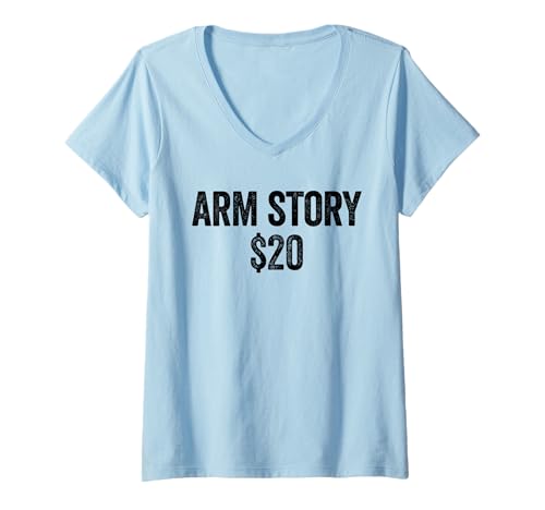 Damen Arm Story $20 Amputierte Lustig Lost An Arm Amputierte T-Shirt mit V-Ausschnitt Damen Arm Story $20 Amputierte Lustig Lost An Arm Amputierte T-Shirt mit V-Ausschnitt von Amputation Merch