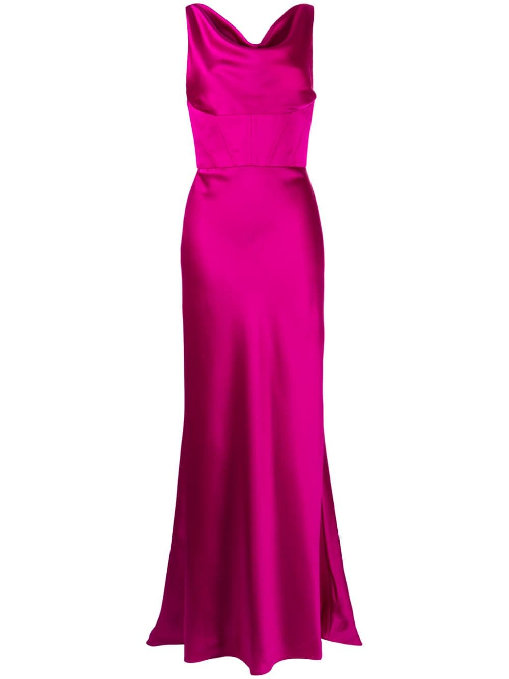 Amsale Abendkleid aus Satin - Violett von Amsale