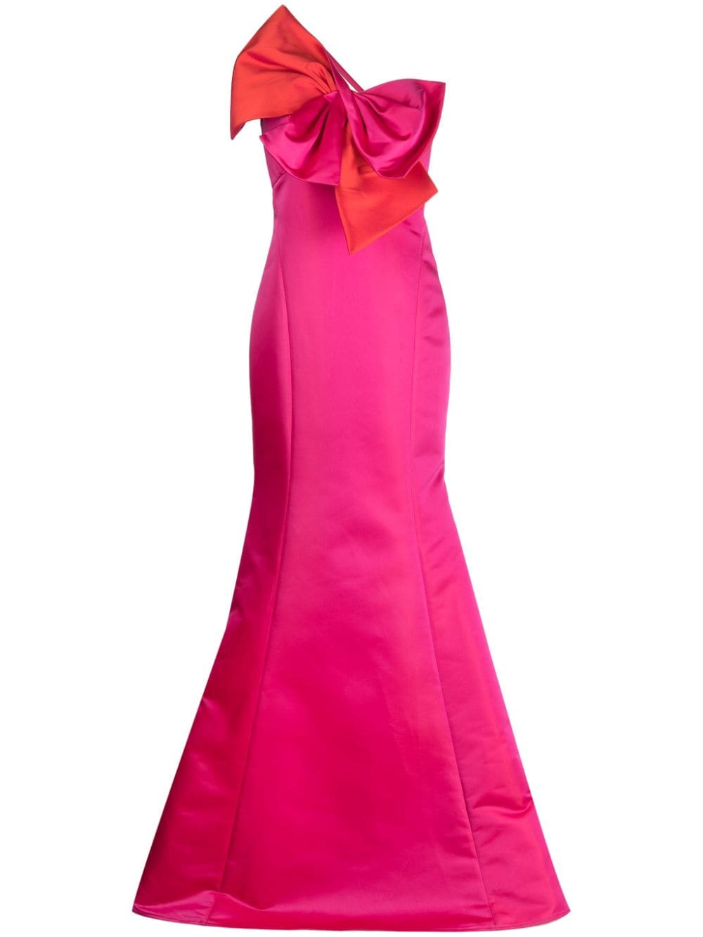 Amsale Asymmetrisches Abendkleid aus Satin - Rosa von Amsale