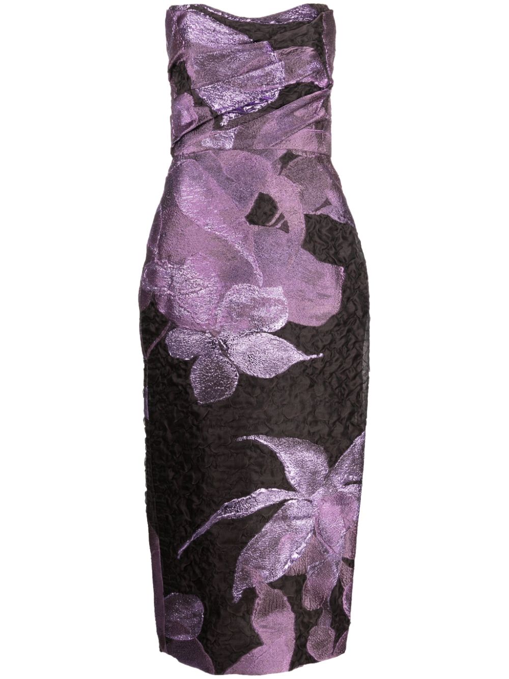 Amsale Kleid mit Blumen-Print - Violett von Amsale