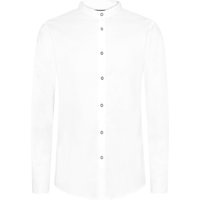 Amsel Fein Strukturiertes Trachtenhemd mit Stehkragen, Slim Fit in XL von Amsel