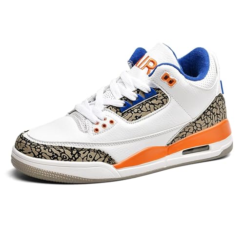 Herren Air 3 Retro High-top Basketballschuhe Damen Shoes Mode Sport Sneaker Studenten Anti-Rutsch Jungen Mädchen mit Luftpolster Sportschuhe von Amsion