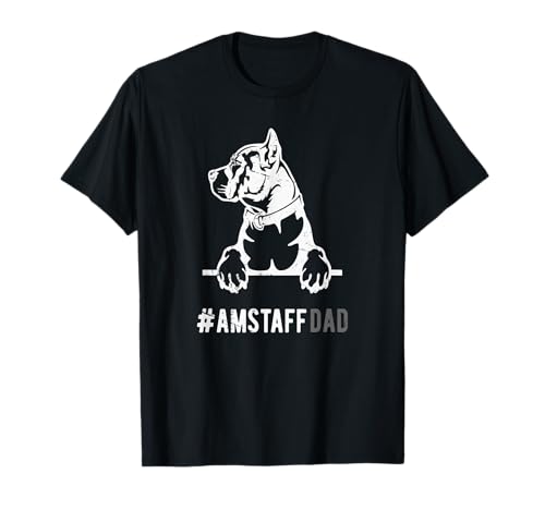 Amstaff Dad Herren Staffordshire Terrier Hund Papa Geschenk T-Shirt von Amstaff Dad Funny Staffordshire Terrier Dog Dad