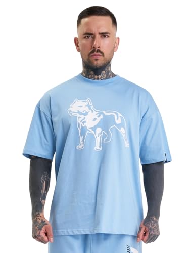 Amstaff Herren Logo 2.0 T-Shirt | Baumwolle & Rundhalsausschnitt | Lockere Passform | Atmungsaktiv | Hellblau Weiß L Amstaff Herren Logo 2.0 T-Shirt | Baumwolle & Rundhalsausschnitt | Lockere Passform | Atmungsaktiv | Hellblau Weiß L von Amstaff
