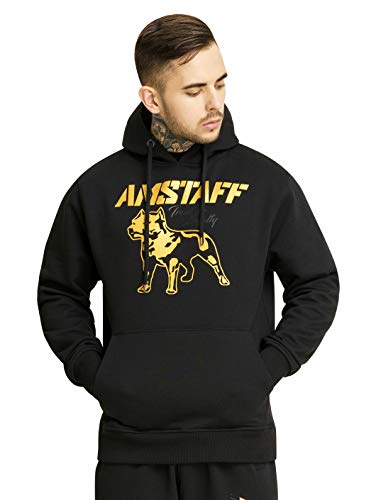 Amstaff Logo 2.0 Hoodie - schwarz/weiß (L) von Amstaff